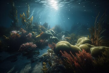 Beautiful underwater world. Save the planet