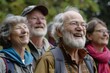 © Iigo - Group of seniors walking in the park on a sunny autumn day.