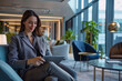 © Jaroon - individuals in A cutting-edge, contemporary workplace lounge with modern decor