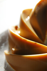 Wall Mural - Close up of jelly pudding made up of caffeine as dessert