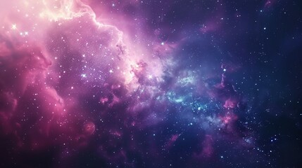 Wall Mural - Galaxy Filled with Nebula and Stars: Space Background