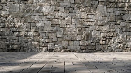 Canvas Print - Background Stone,Natural stone wall with a prominent empty area for advertising or product display.