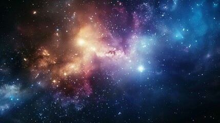 stellar galaxy with nebula and stars: space background