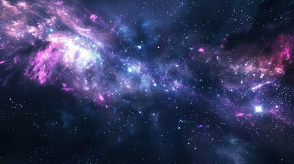Stellar Galaxy with Nebula and Stars: Space Background