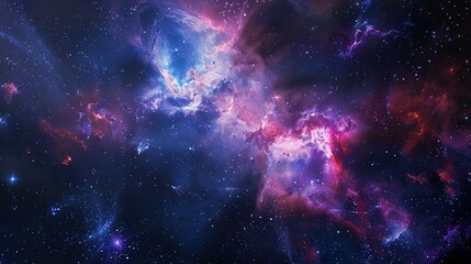 Wall Mural - Nebula and Stars in a Galaxy: Space Background