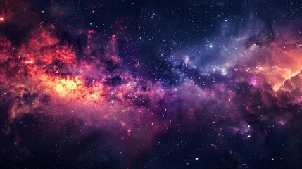 Wall Mural - Nebula and Stars in a Galaxy: Space Background