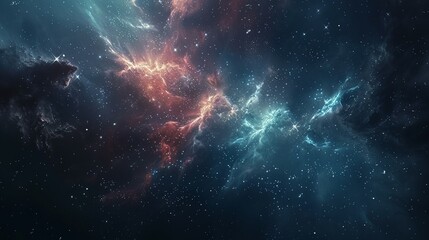 Wall Mural - Galaxy Background: Nebula and Stars in Space