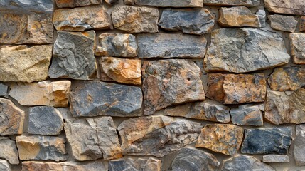 Wall Mural - Background Stone,Rustic stone facade with a large blank area for advertisements or design inserts.