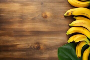 Close up shot of group of bananas, generative ai