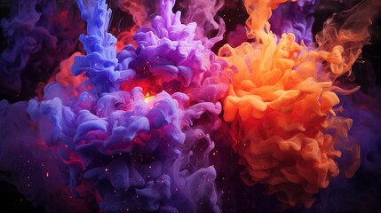 Wall Mural - background with smoke