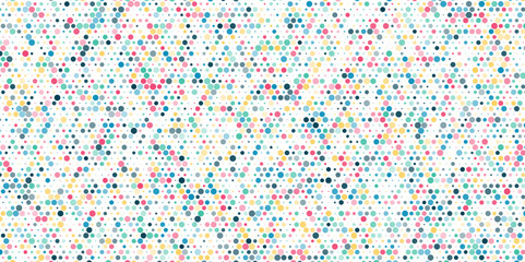 Wall Mural - Seamless polka dot pattern with circles of fresh colors on a white background