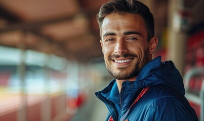 Poster - Runners athlete in a sport suit, close up shot