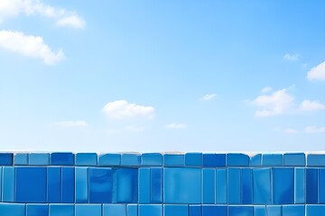  blue tiled wall