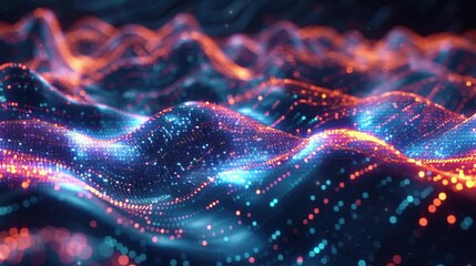 Cyber big data flow Blockchain data fields. Abstract technology background video background, wallpaper, footage
