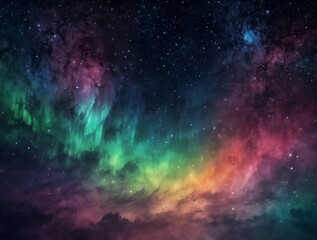 Wall Mural - abstract blur background galaxy illustration with stardust and bright shining stars illuminating the space. pastel Northern lights
