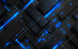 © AhmadTriwahyuutomo - Futuristic geometric design with glowing blue lines and dark abstract shapes