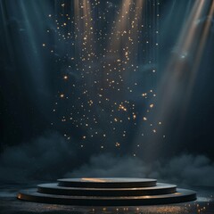 a celestial spotlight casts its glow upon the ethereal stage