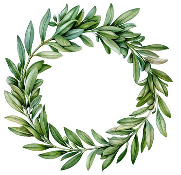 laurel wreath is made of branches and leaves of the laurel, a type of evergreen shrub or small tree
