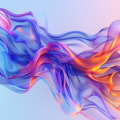 Wall Mural - Vibrant digital waves choreograph a dazzling color symphony