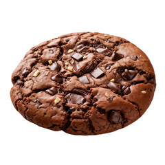 Wall Mural - Double chocolate chip cookie isolated on transparent background