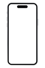Aufkleber - smartphone frame with transparent blank screen. mobile phone template. vector illustration on transp
