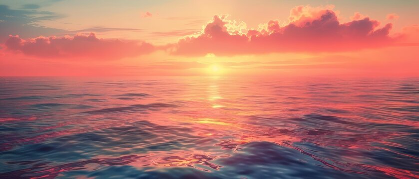 sunset wallpaper with the sun lying down in the sea