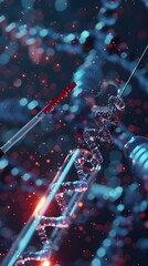 Poster - Cutting Edge Gene Therapy Visualization with Futuristic Medical Advancements