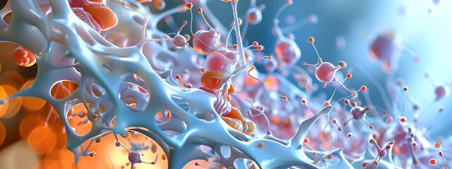 Aufkleber - microscopic tissue engineering technological abstraction