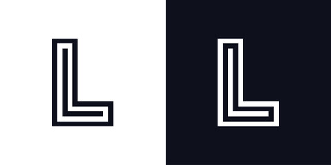 Letter L logo design with creative concept. Premium Vector