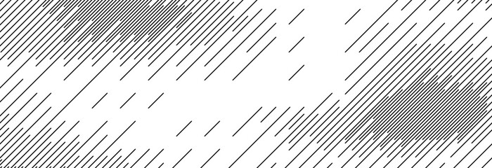 Poster - Diagonal dash line texture. Black slanted dashed lines pattern background. Straight tilted interrupted stripes wallpaper. Abstract dither rasterized grunge overlay. Vector wide dotted ripple print
