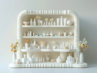 Poster - Versatile 3D isometric product display with ample space for textual content