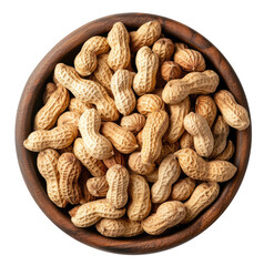 Wall Mural - Bowl with peanuts isolated on transparent background