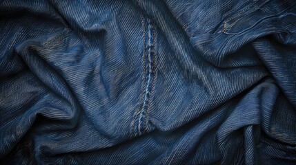 Poster - Pair of denim jeans background in blue color