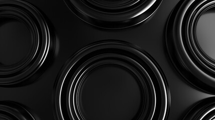 Onyx black circles with pulsating energy for a modern, sleek look,