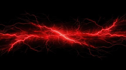 red lightning on black background	
