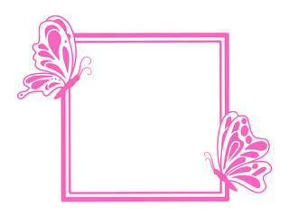 Wall Mural - Butterfly Frame Sketch Line Art
