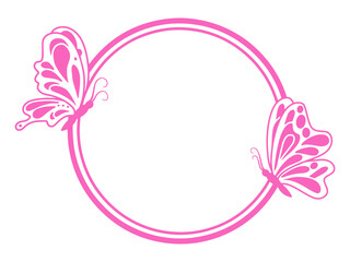 Wall Mural - butterfly frame sketch line art
