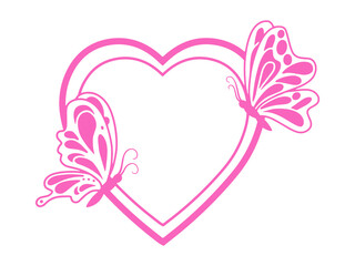 Wall Mural - butterfly line art frame background