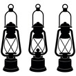 © Dream Is Power - Vintage camping lantern flat, lamp icon vector silhouette