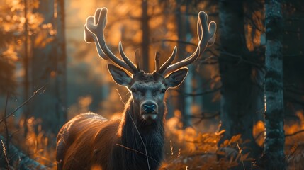 a cinematic and Dramatic portrait image for deer