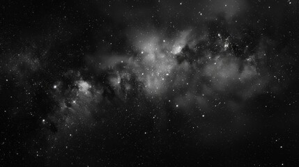 Wall Mural - black white space background. abstract background illustration with our galaxy in cosmos. nebula gal