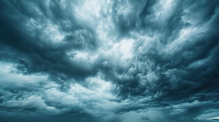 dark storm clouds fill dramatic sky, thunderstorm and severe weather concept