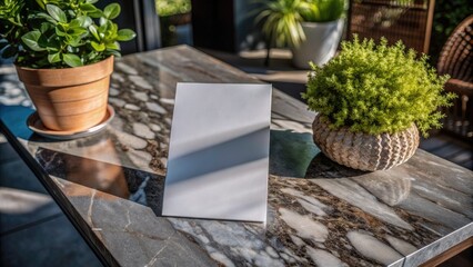 Sticker - Minimalist workspace with potted plants