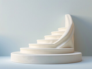 Poster - Professional 3D isometric podium display with clean lines and text area