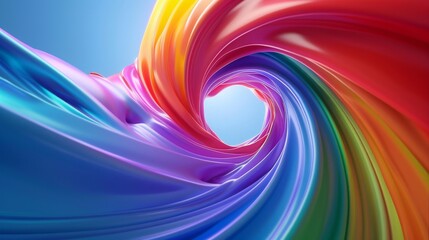 Wall Mural - Swirling colors create a hypnotic dance of vibrance