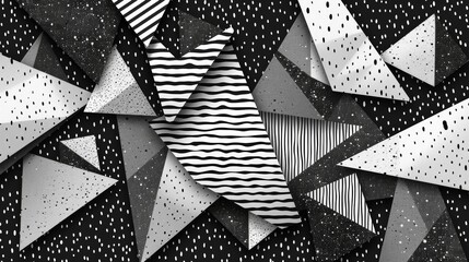 Poster - Monochrome Geometric Pattern 