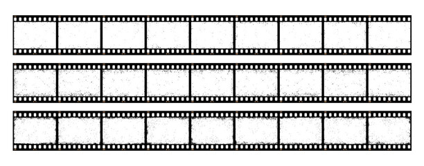 old grunge movie film long strip, retro cinema filmstrip frames, vector background. photo cinematogr