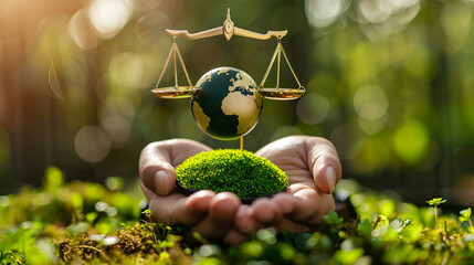 Laws worldwide support sustainability and environmental conservation to safeguard the planet's future. Concept Sustainability Laws, Environmental Conservation, Planet's Future, Worldwide Regulations