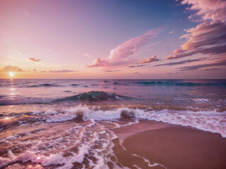 Wall Mural - sunset on the beach