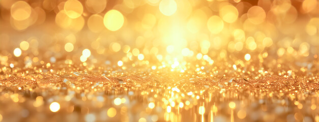 Canvas Print - Abstract background image of glittering gold prisms.